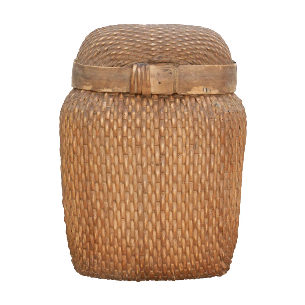 Antique Harvest Basket with Original Lid~P77745591