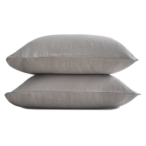 French Linen Pillowcase Set, Dove~P77591750