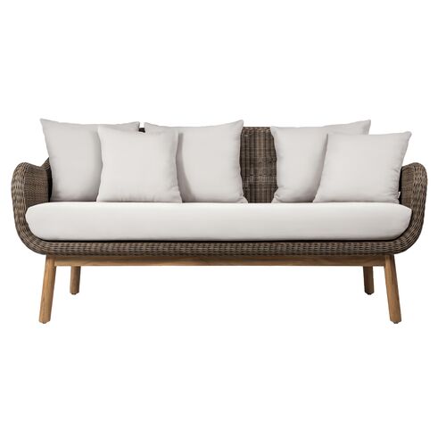 Anton Outdoor Lounge Sofa, Taupe/Canvas~P77641599