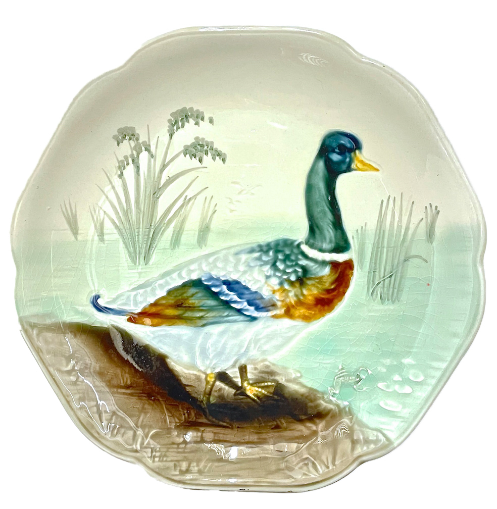 Choisy Le Roi Majolica Duck Plate~P77623571