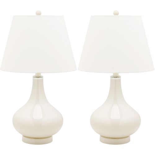 S/2 Samira Table Lamps, Eggshell~P46308719