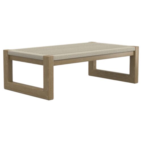 Liyla Outdoor Coffee Table, Wicker/Teak Liyla Outdoor Coffee Table, Wicker/Teak