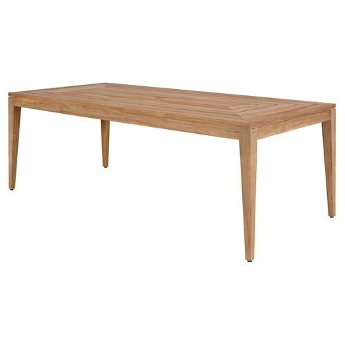 Coastal Living Emerson Outdoor Dining Table, Natural Teak