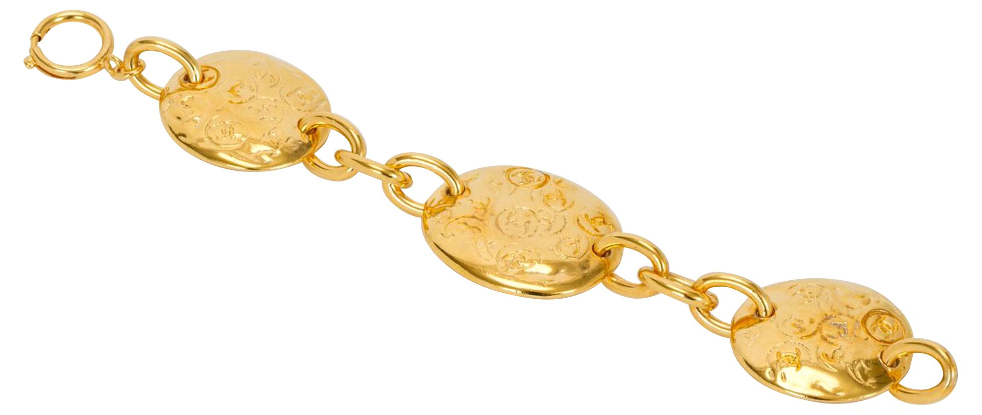 Chanel Logo Embossed Coin Bracelet~P77183629