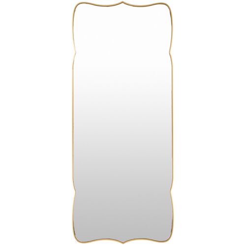 Melda Scroll Floor Mirror, Gold~P77630041
