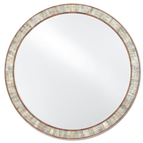 Hyson Round Mirror, Natural~P77595584~P77595584