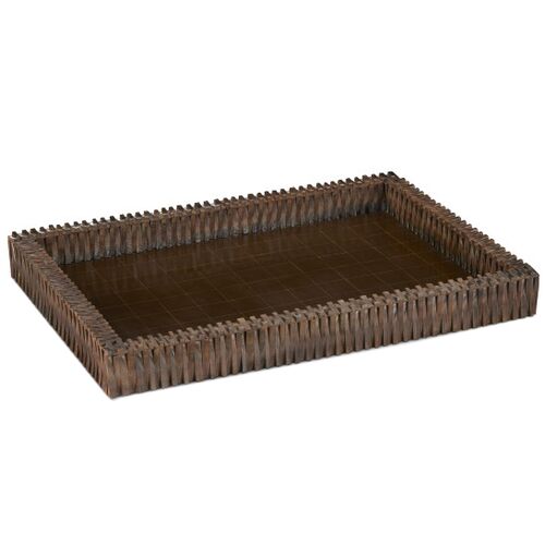 Koa Tray, Burnt Horn
