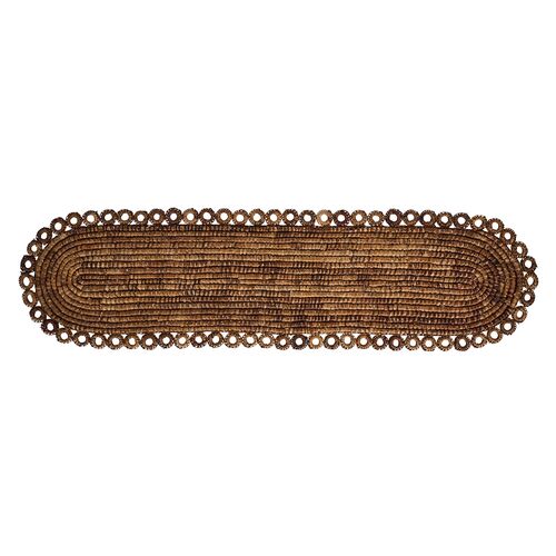 Rustic Ring Abaca 60" Table Runner, Natural
