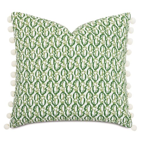 Meyer 22x22 Ball Trim Pillow, Green~P77620196