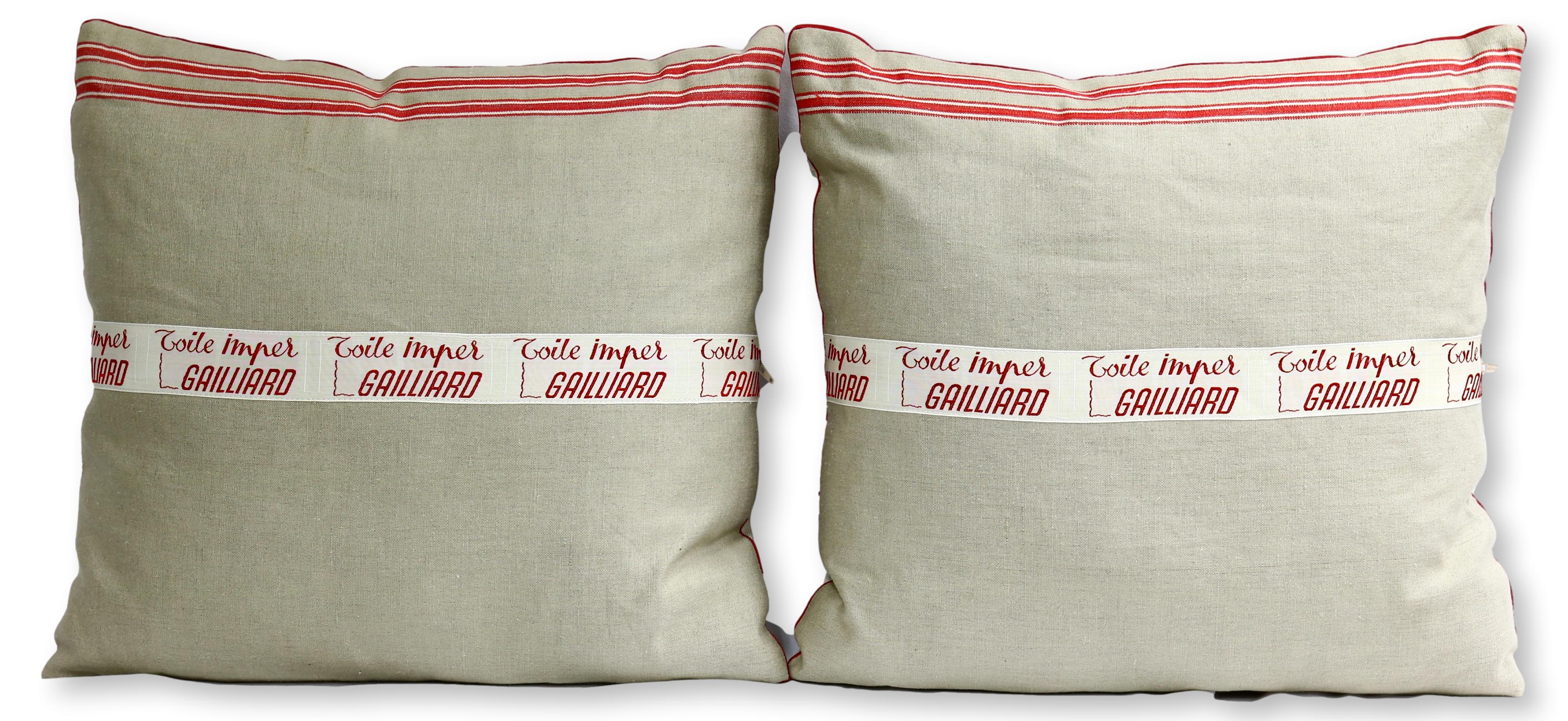 Vintage French Linen Pillows, Pair~P77638103