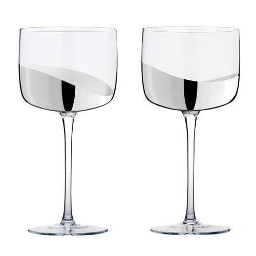 Wave Gin Glasses, Set of 2 Wave Gin Glasses, Set of 2