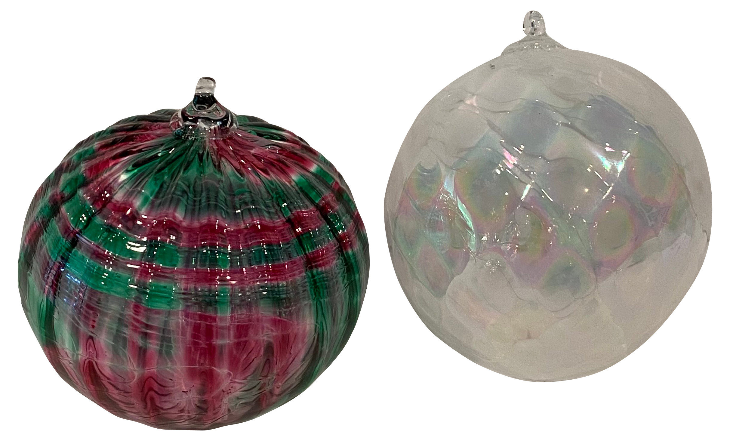 Studio Blown Glass Artisan Ornaments S/2~P77632005