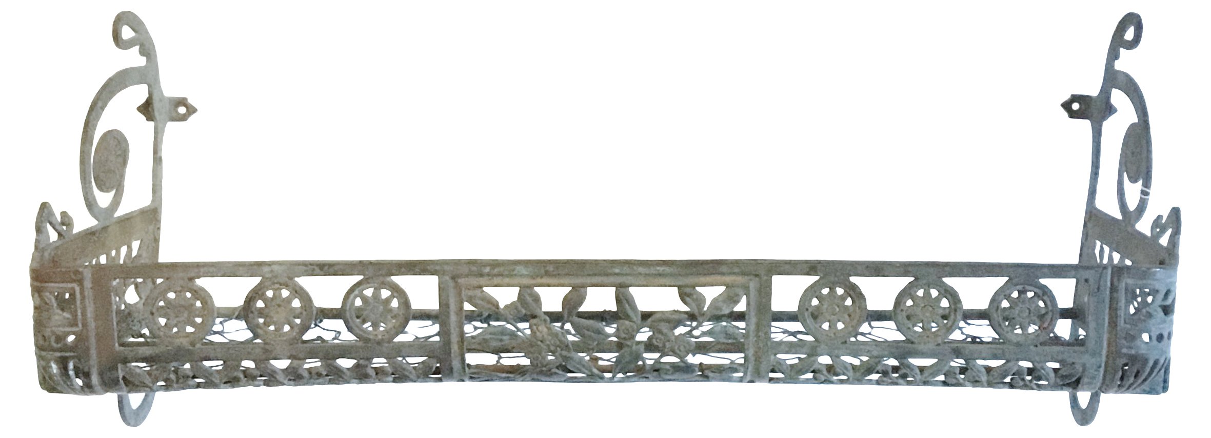 Wrought Iron, Wire, & Leaf Wall Shelf~P77517898