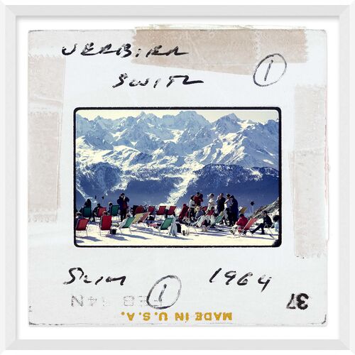Slim Aarons, Lounging in Verbier - Slide, February 1, 1964~P111113253