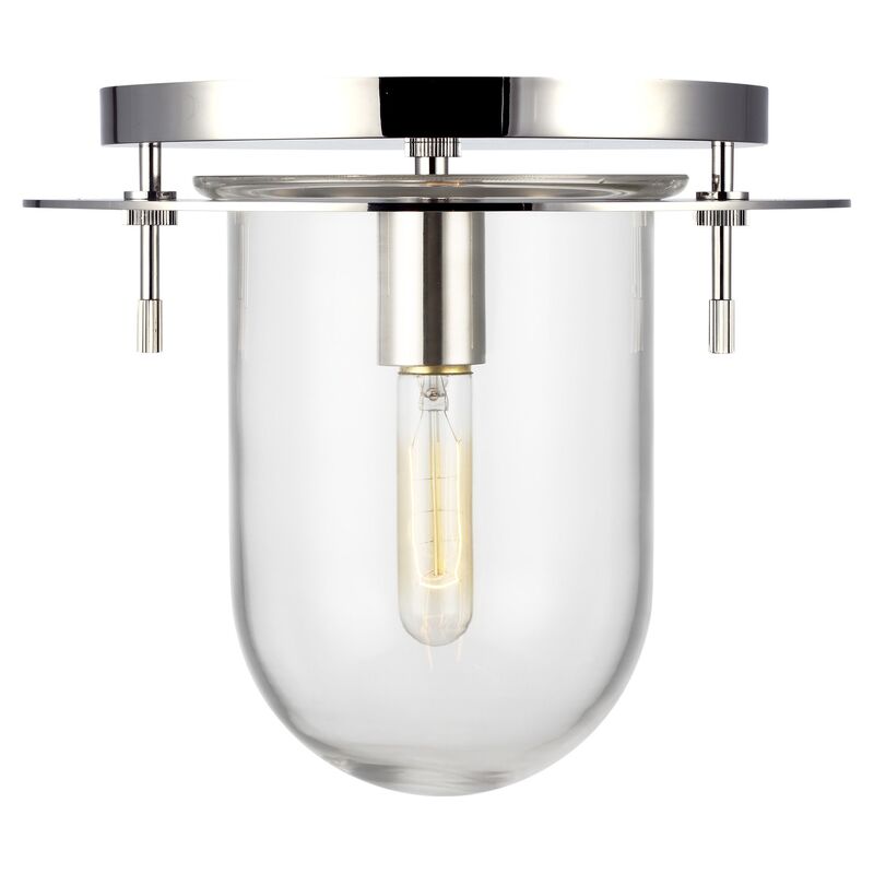 Nuance Small Flush Mount, Polished Nickel
