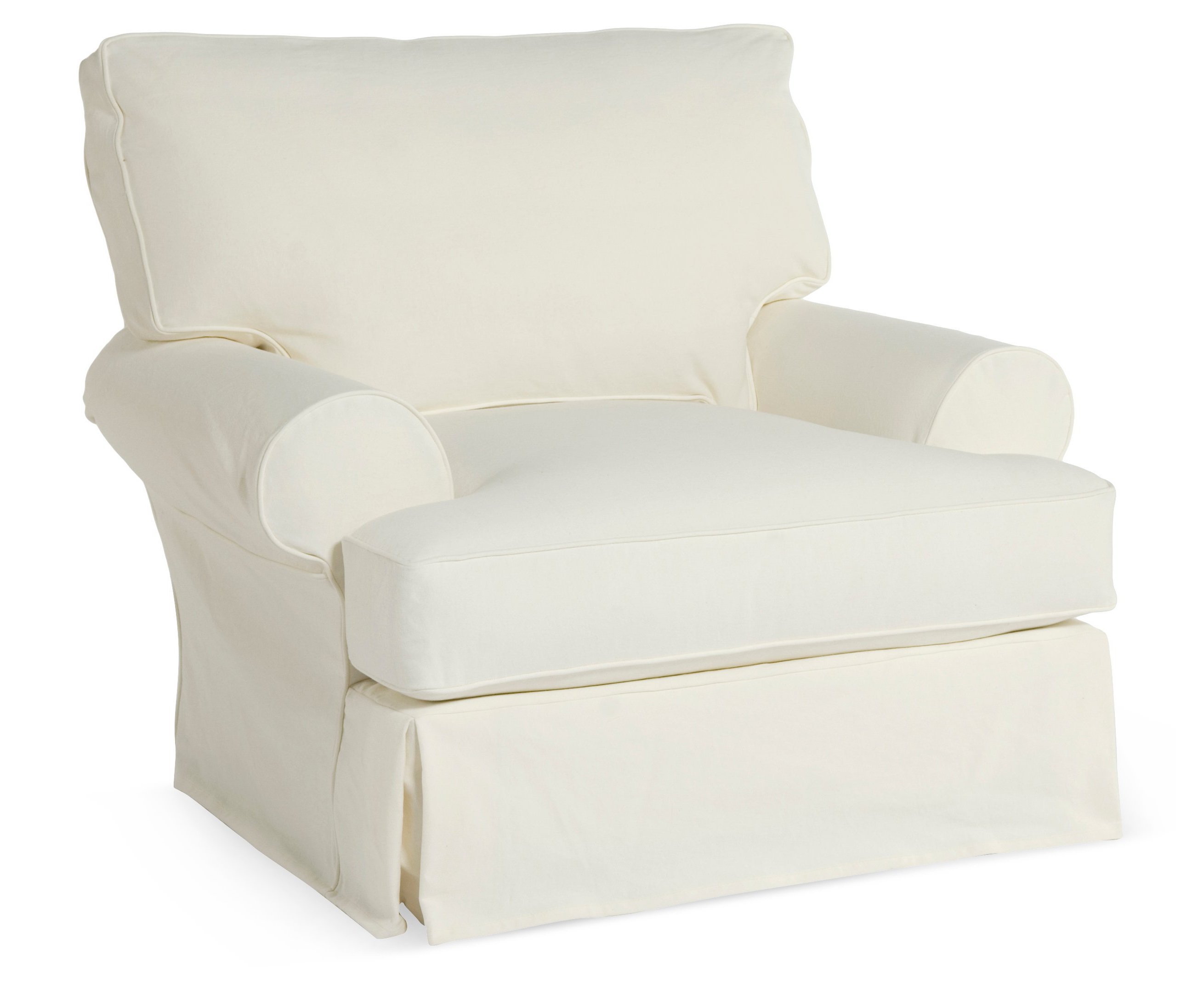 Comfy Slipcovered Club Chair, White One Kings Lane