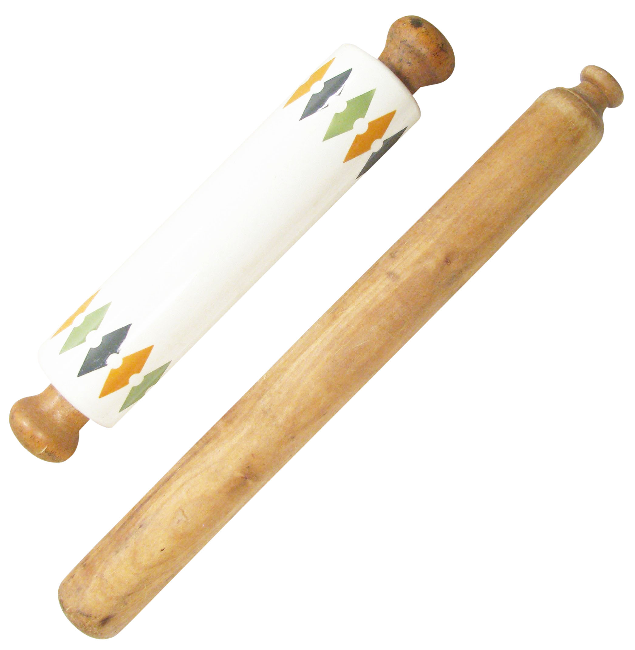 Vintage English & French Rolling Pin S/2~P77678019