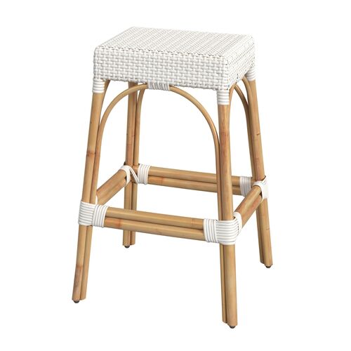 Sabrina 30" Rectangular Rattan Bar Stool