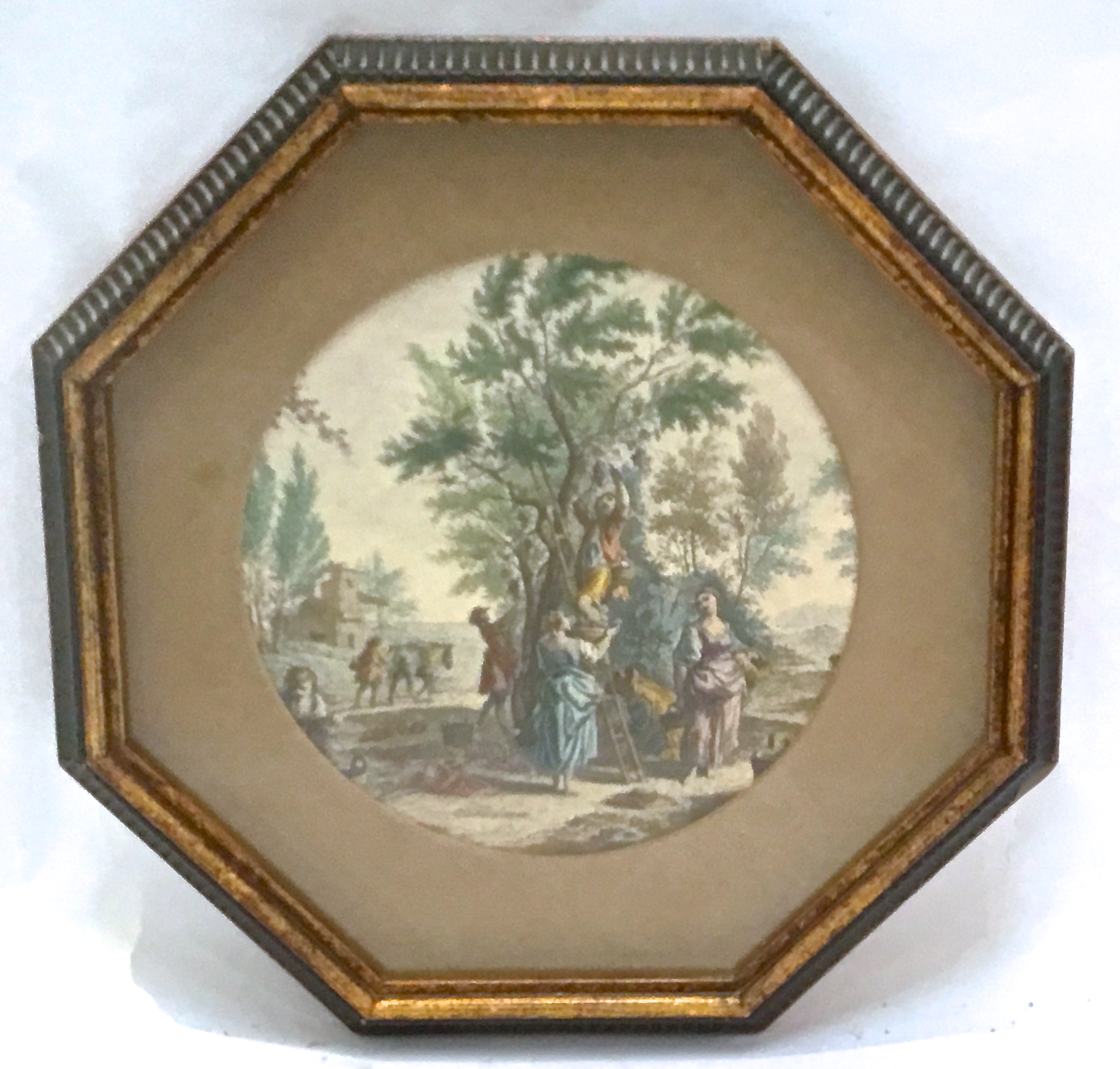 French Country Scene Framed Engraving~P77464794