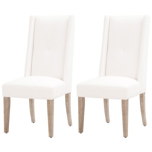 S/2 Milly Dining Chairs, Pearl Performance~P77656705