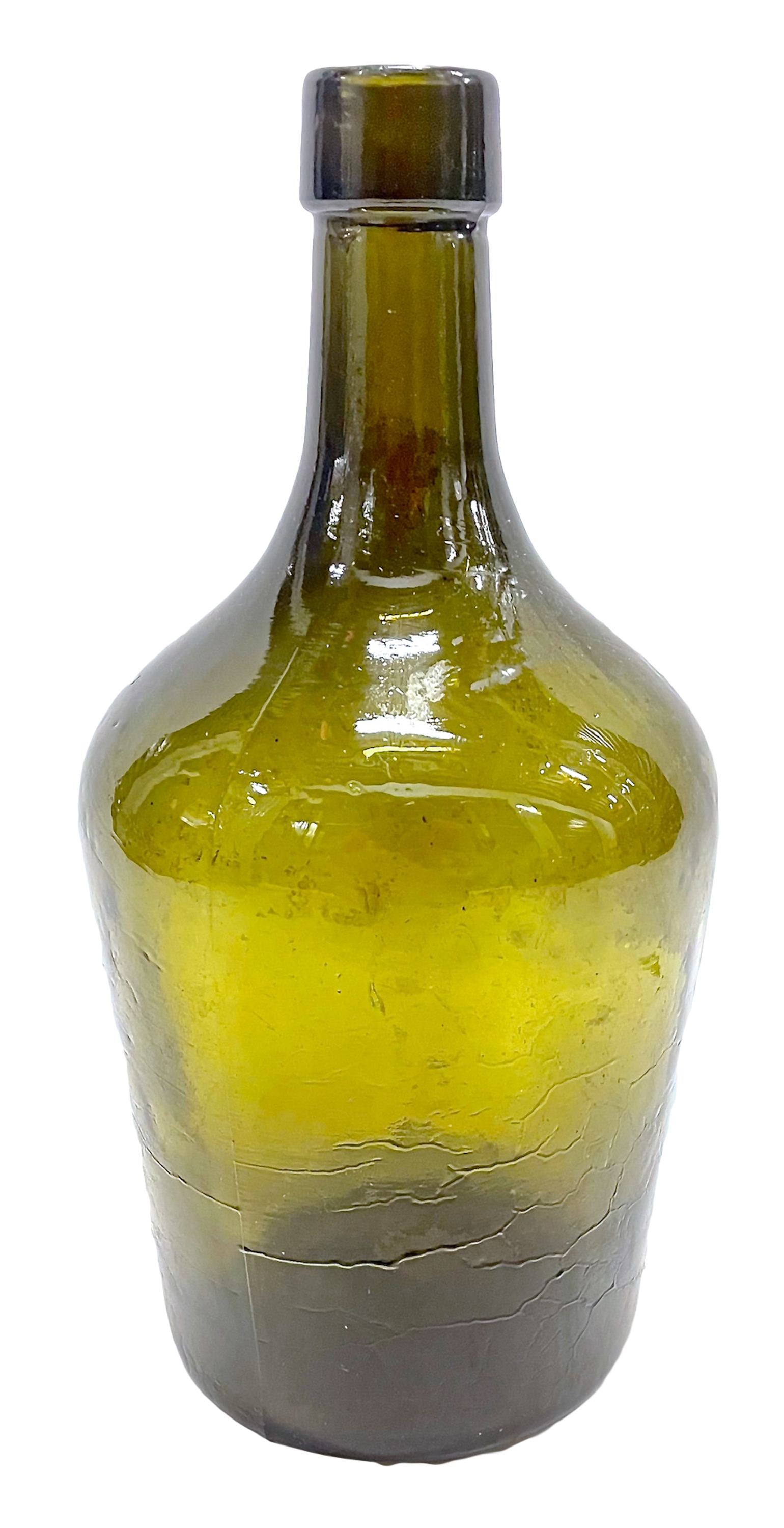 Antique Green Glass Bottle~P77623455