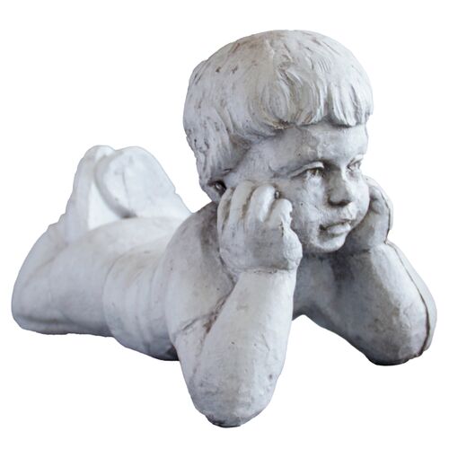 9" Day Dreamer Outdoor Statue, Cathedral White