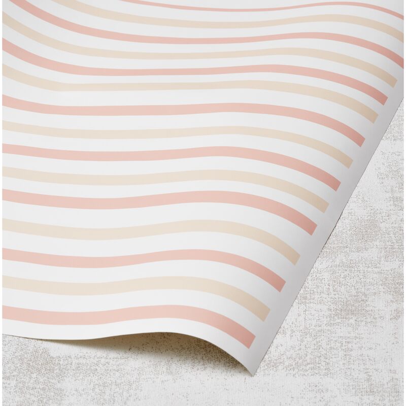 Clare V Stripes Wallpaper, Shell