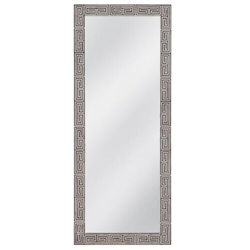Ren Bone Inlay Floor Mirror, White/Black Ren Bone Inlay Floor Mirror, White/Black