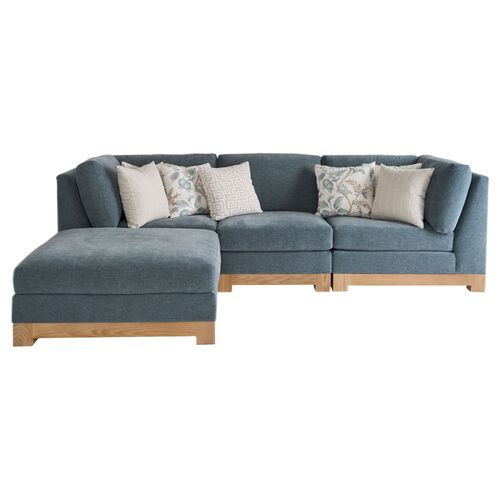 Spade Modular Sectional Chaise, Slate Crypton Performance