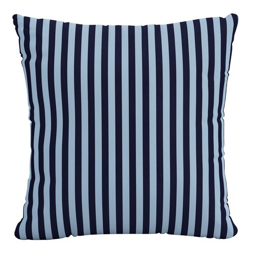 Santorini Jumbo Stripe Outdoor Pillow, Navy/Ice Santorini Jumbo Stripe Outdoor Pillow, Navy/Ice
