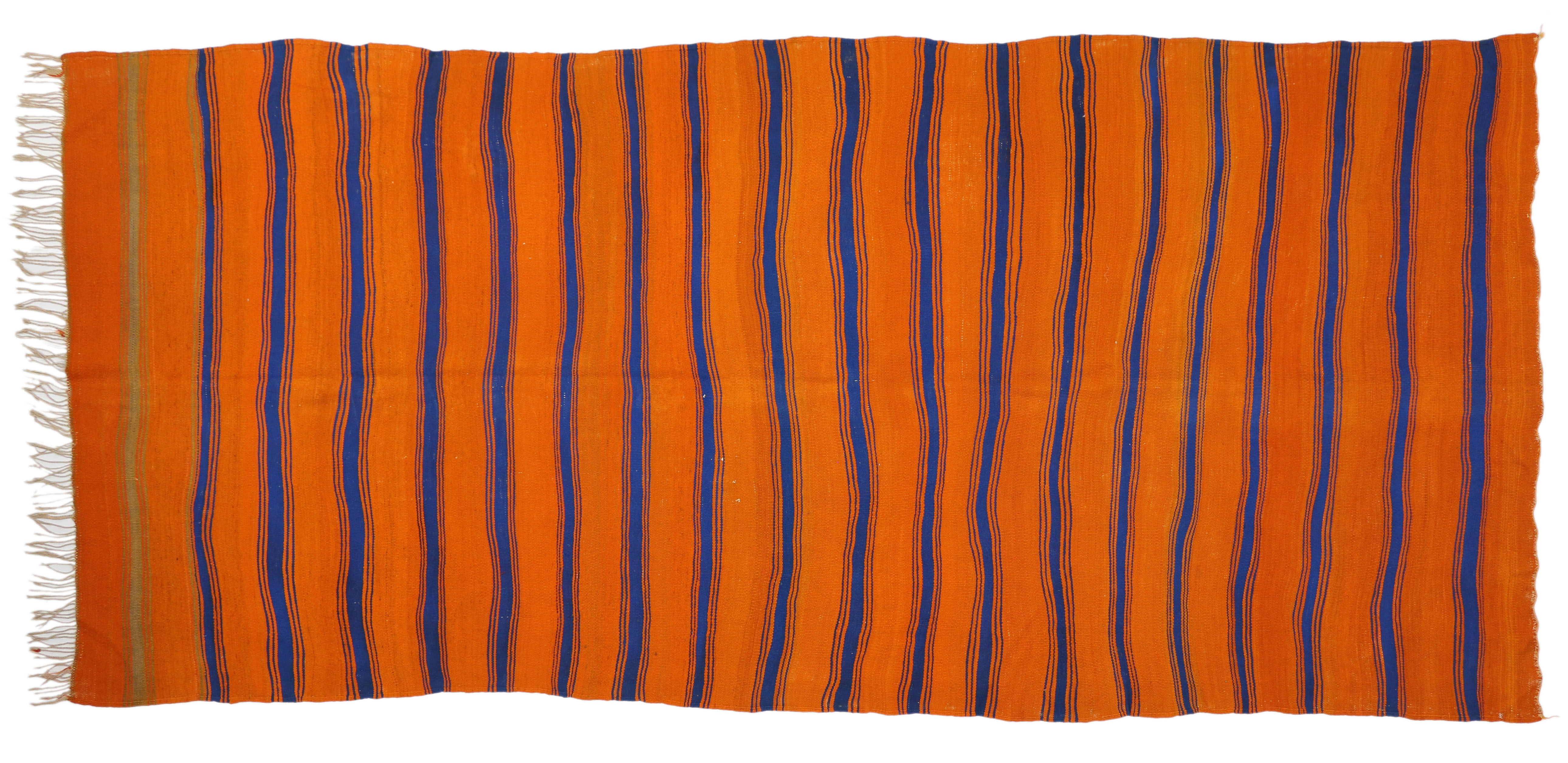 Moroccan Striped Kilim Rug, 5'7" x 12'1"~P77448553