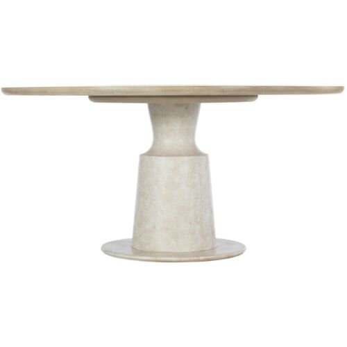 Cascade Pedestal Dining Table, Terrain/Textured Crackled Gesso Cascade Pedestal Dining Table, Terrain/Textured Crackled Gesso