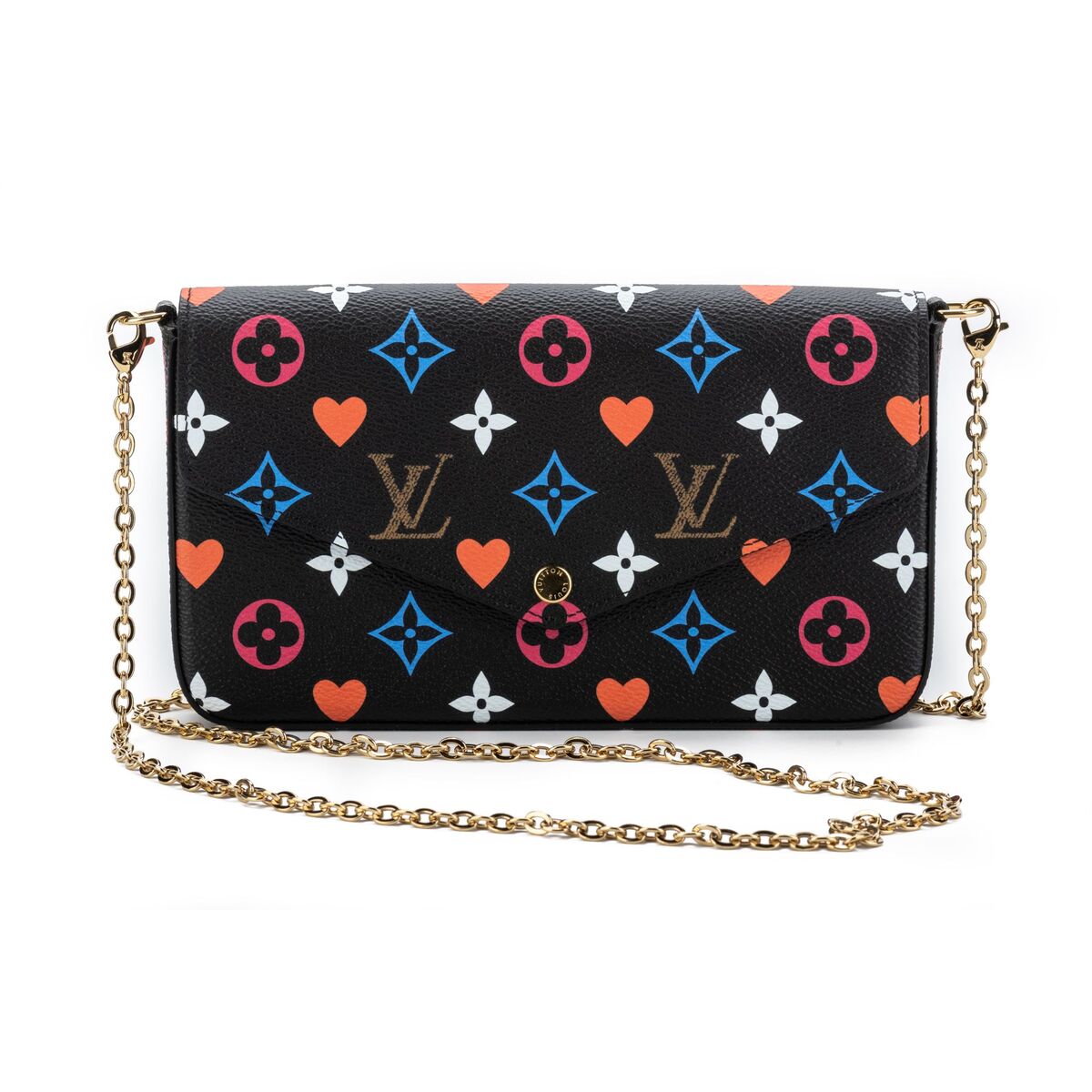 Vuitton Cards Lim. Ed. Black Felicie Bag