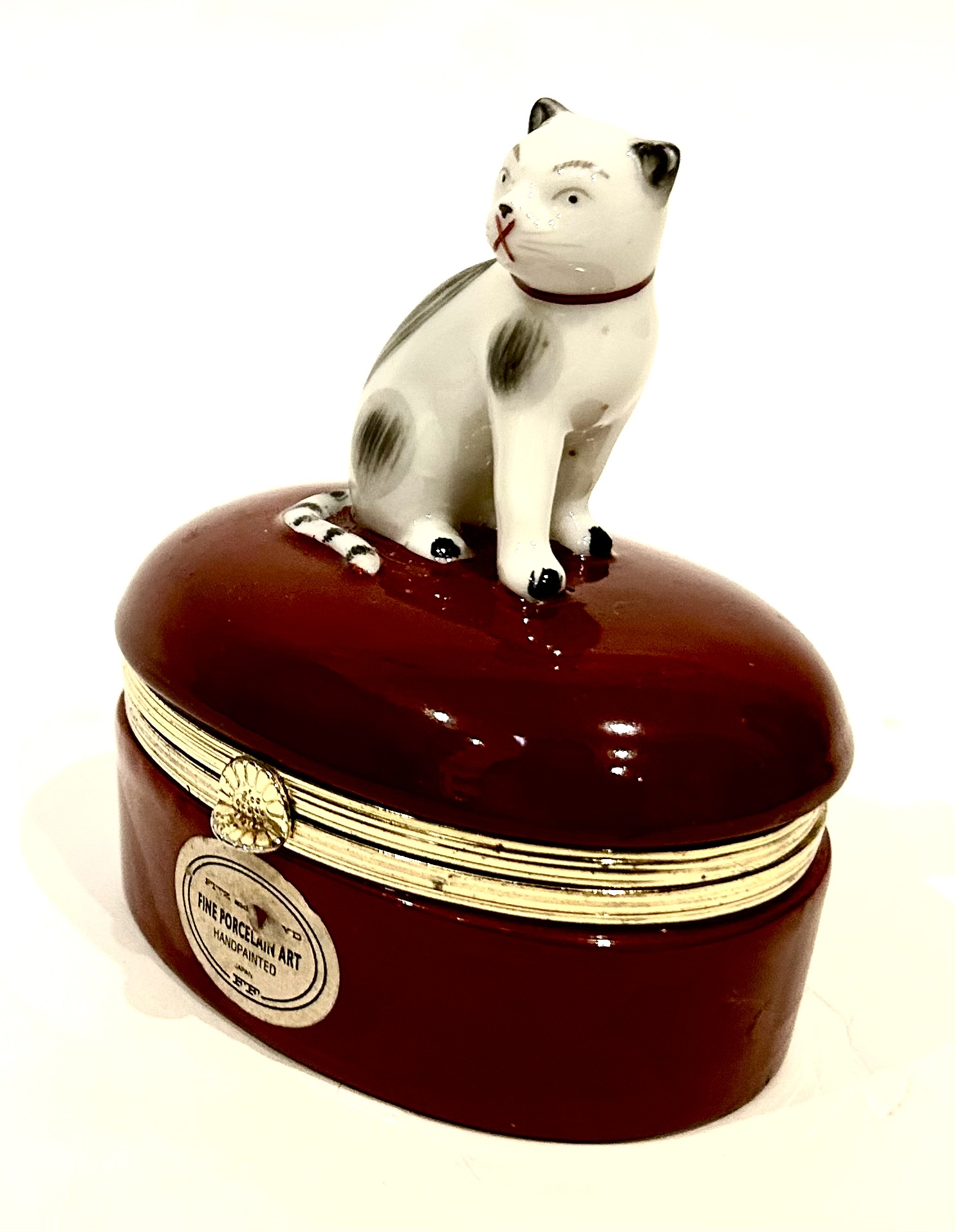 Porcelain & Ormolu Cat Box~P77717314