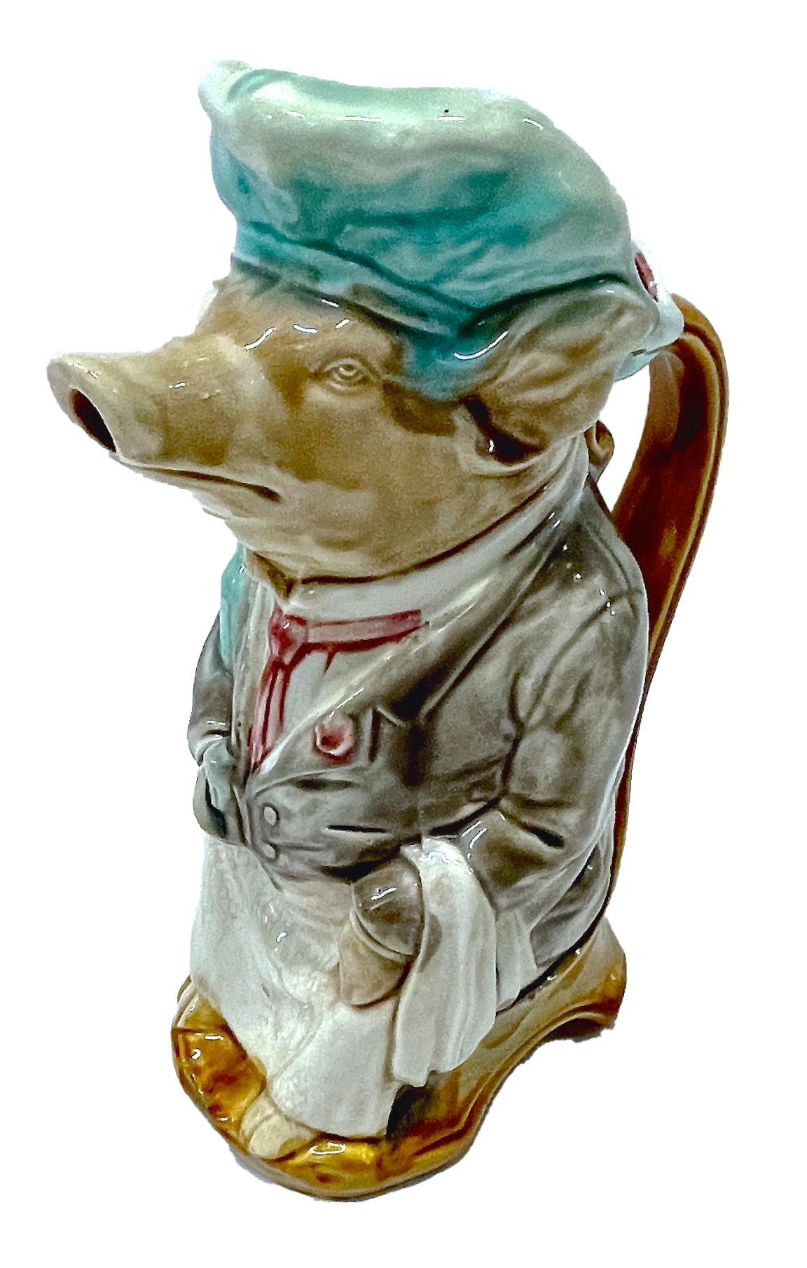 Majolica Style Pig Chef Pitcher~P77662001