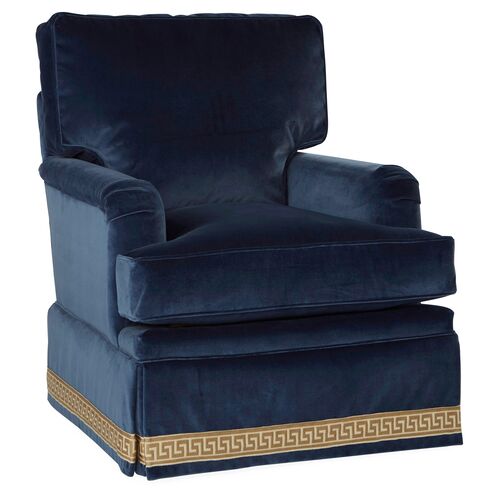 Winston Club Chair, Mariner Velvet~P77384723