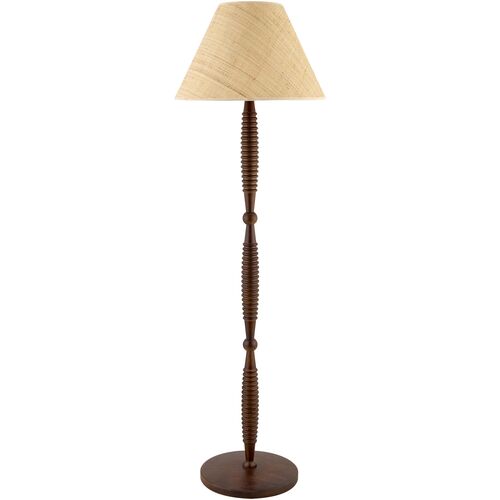 Talitha Linen Shade Floor Lamp, Natural/Brown