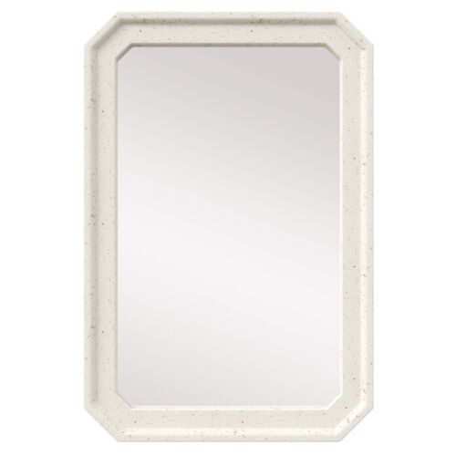 Carson Speckled Wall Mirror, Ivory Terrazzo