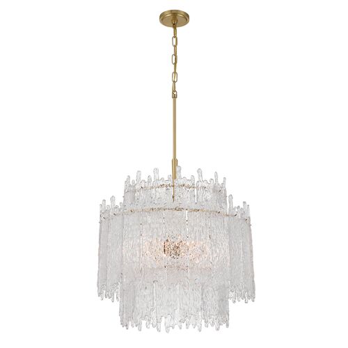 Libby Langdon Ackerly 8-Light Chandelier, Aged Brass