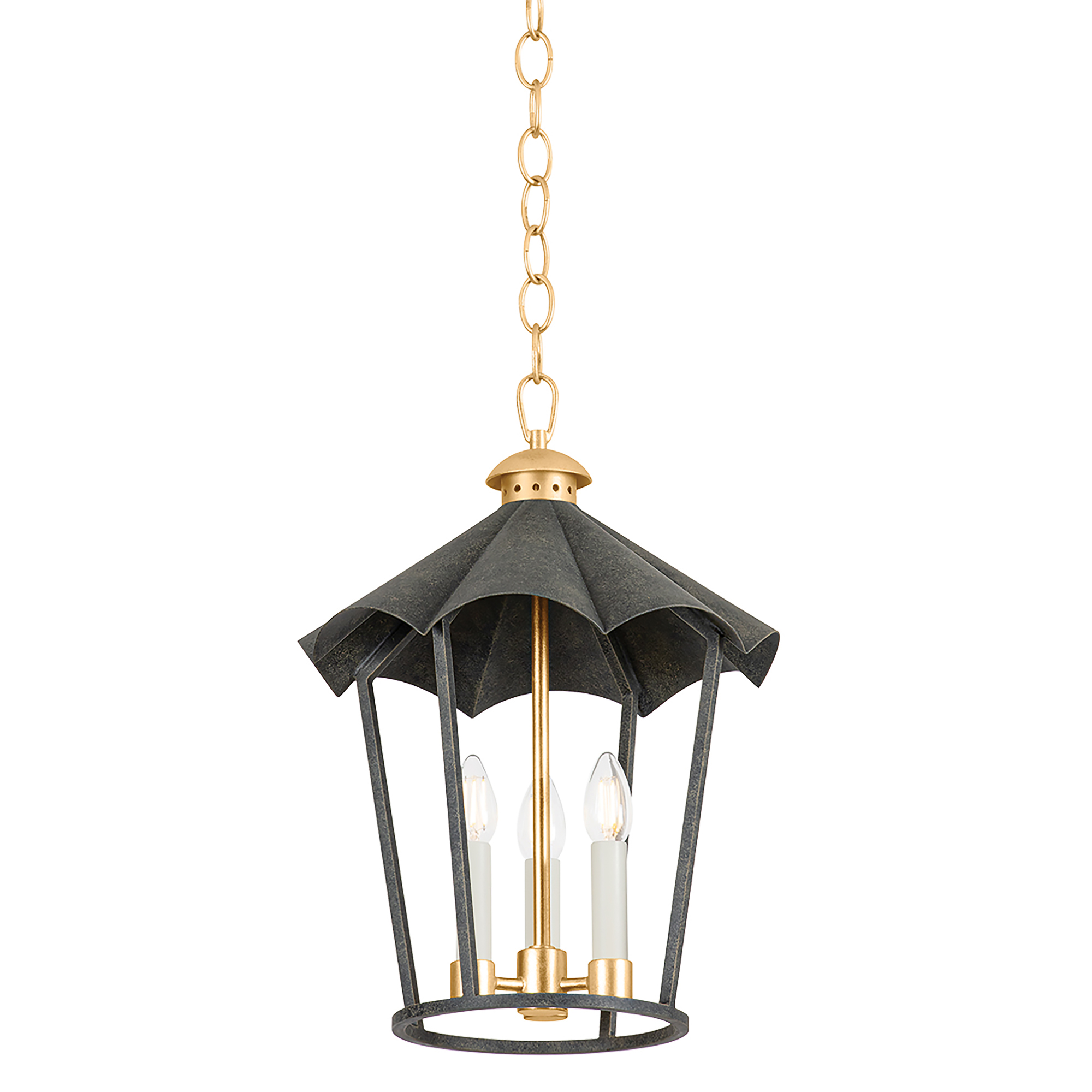 Wildomar Lantern, Vintage Gold Leaf/French Iron | One Kings Lane