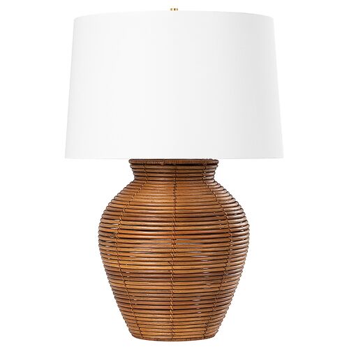 Brodie Rattan Table Lamp, Natural