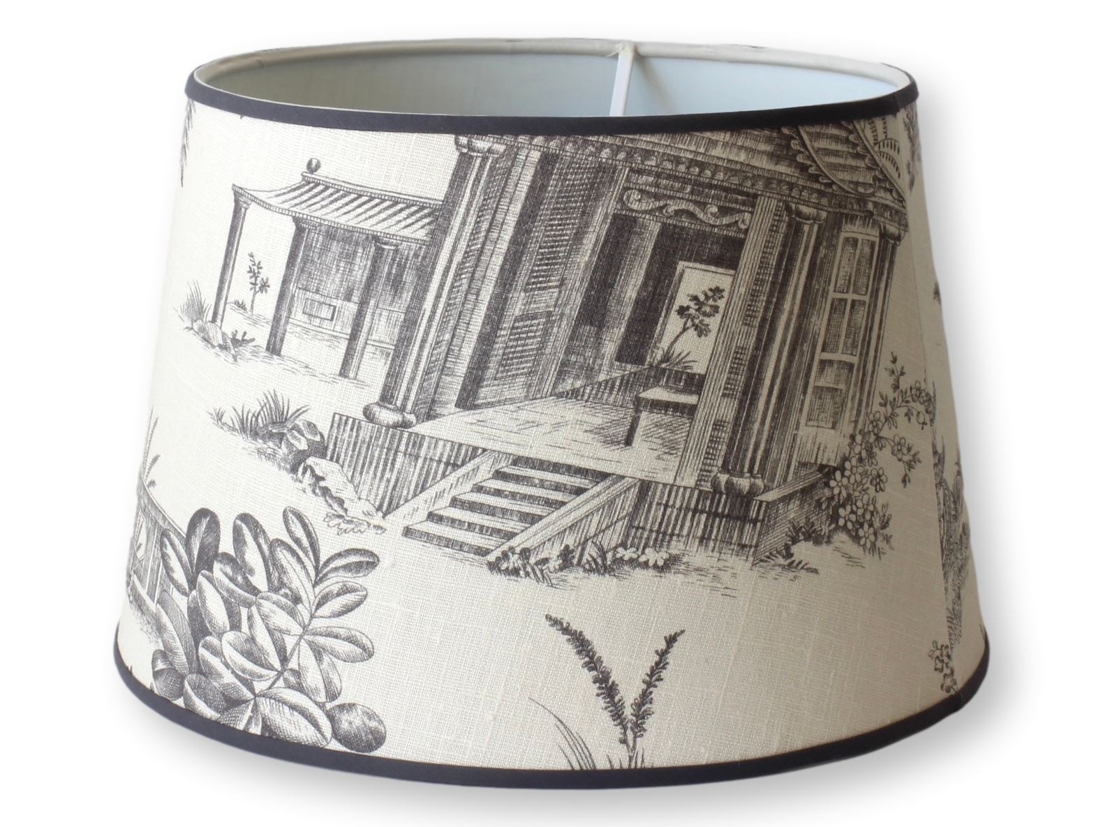 Vintage Chinoiserie Linen Lampshade~P77702641
