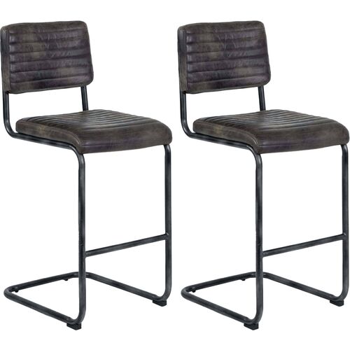 Black and Leather Bar Stools