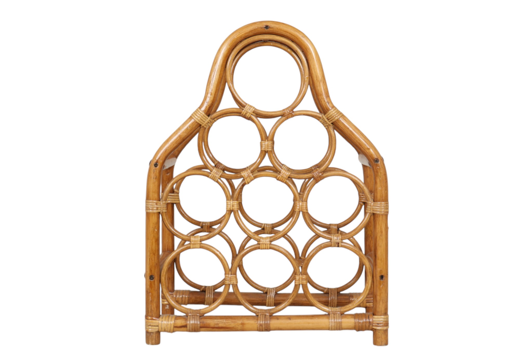 Bentwood Bamboo and Rattan Wine Rack~P77755393