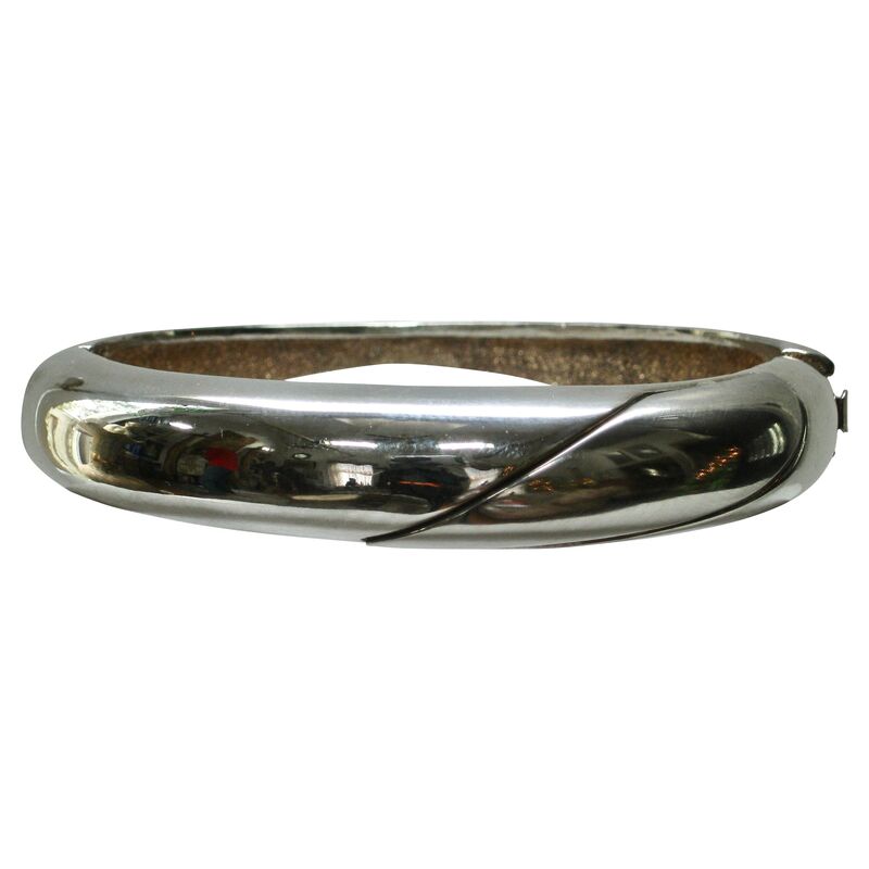 1970s Modernist Silver Bracelet