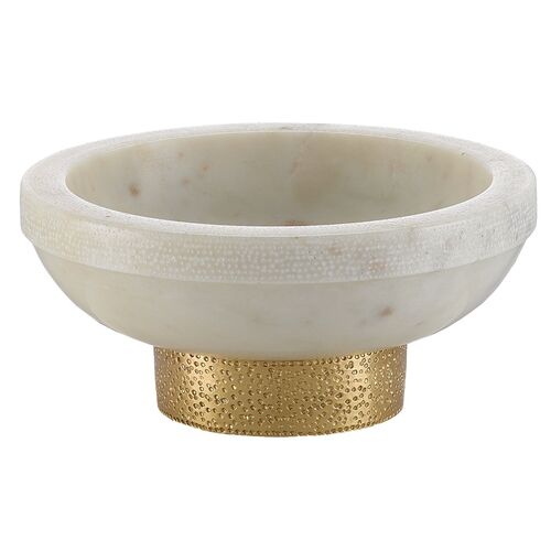 Valor Valor Bowl, White/Brass~P77609890