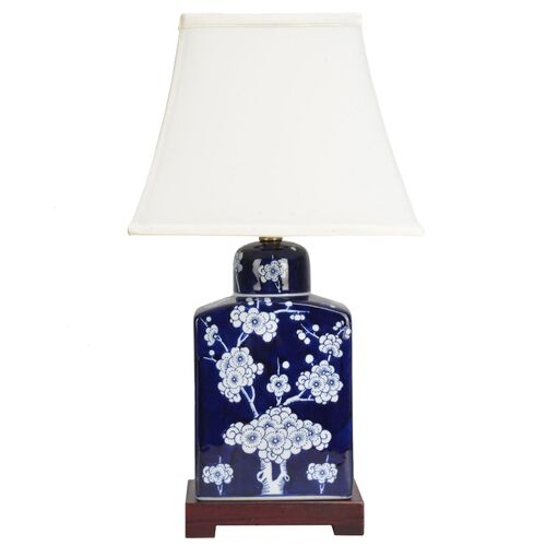 Galtier Porcelain Floral Table Lamp, Blue/White Galtier Porcelain Floral Table Lamp, Blue/White