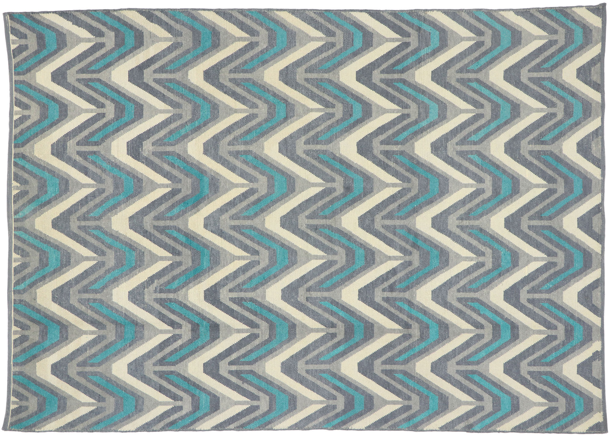 Modern Retro Moroccan Rug, 8'10 x 12'07~P77671981