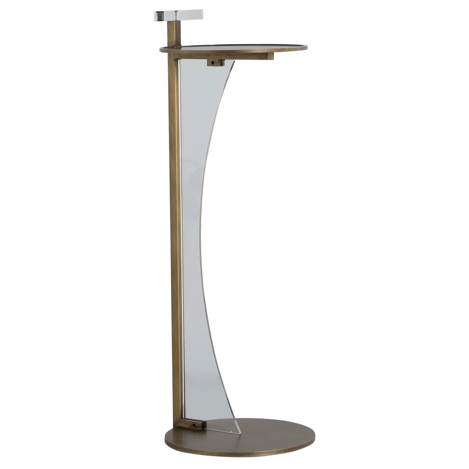 Ava Acrylic Drink Table, Brown