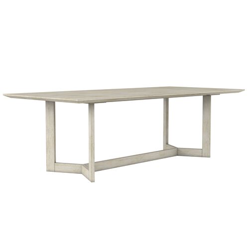 Soleil 96" Trestle Base Rectangular Dining Table, Stone Soleil 96" Trestle Base Rectangular Dining Table, Stone